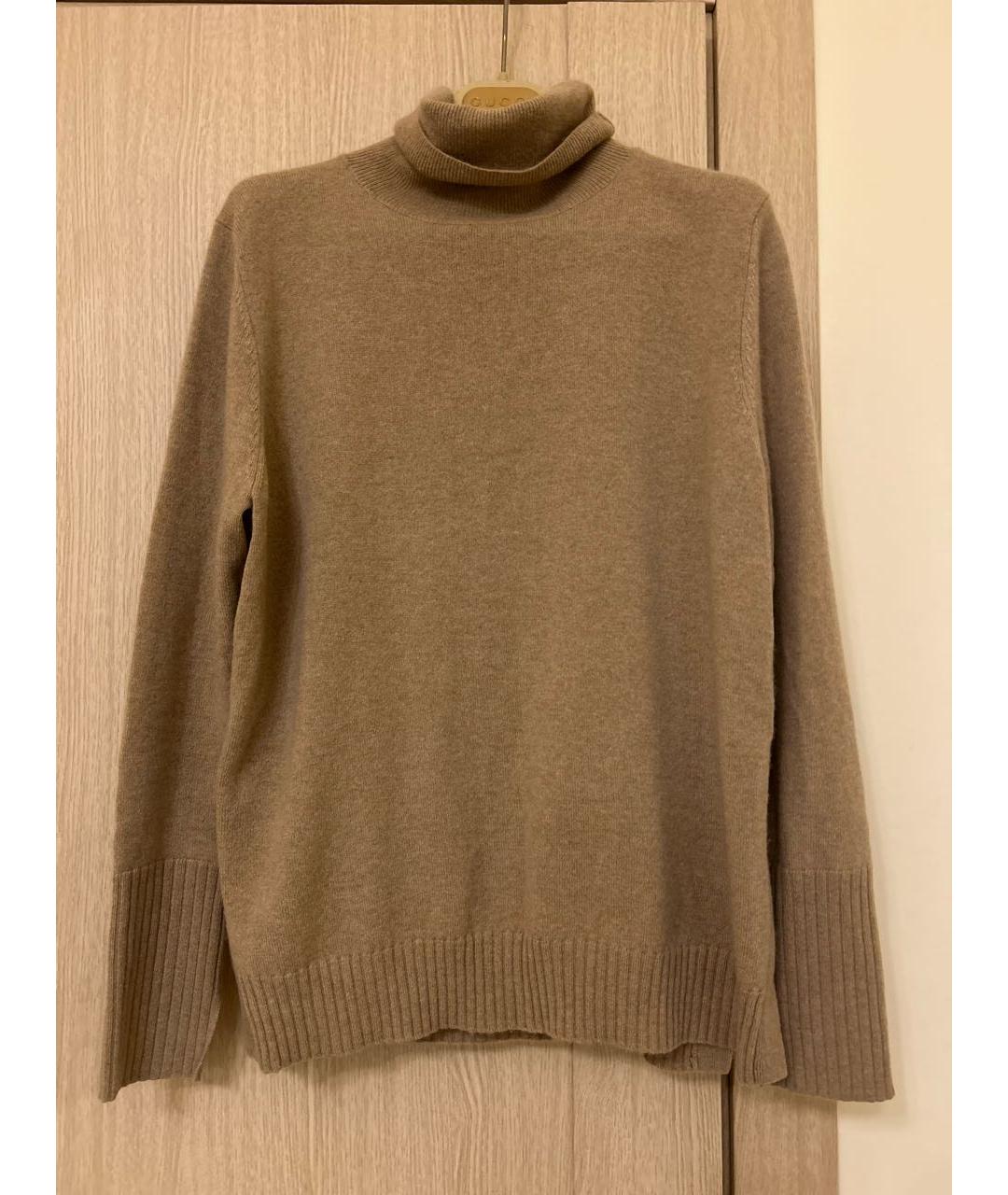 ALLUDE Коричневый кашемировый джемпер / свитер, фото 9