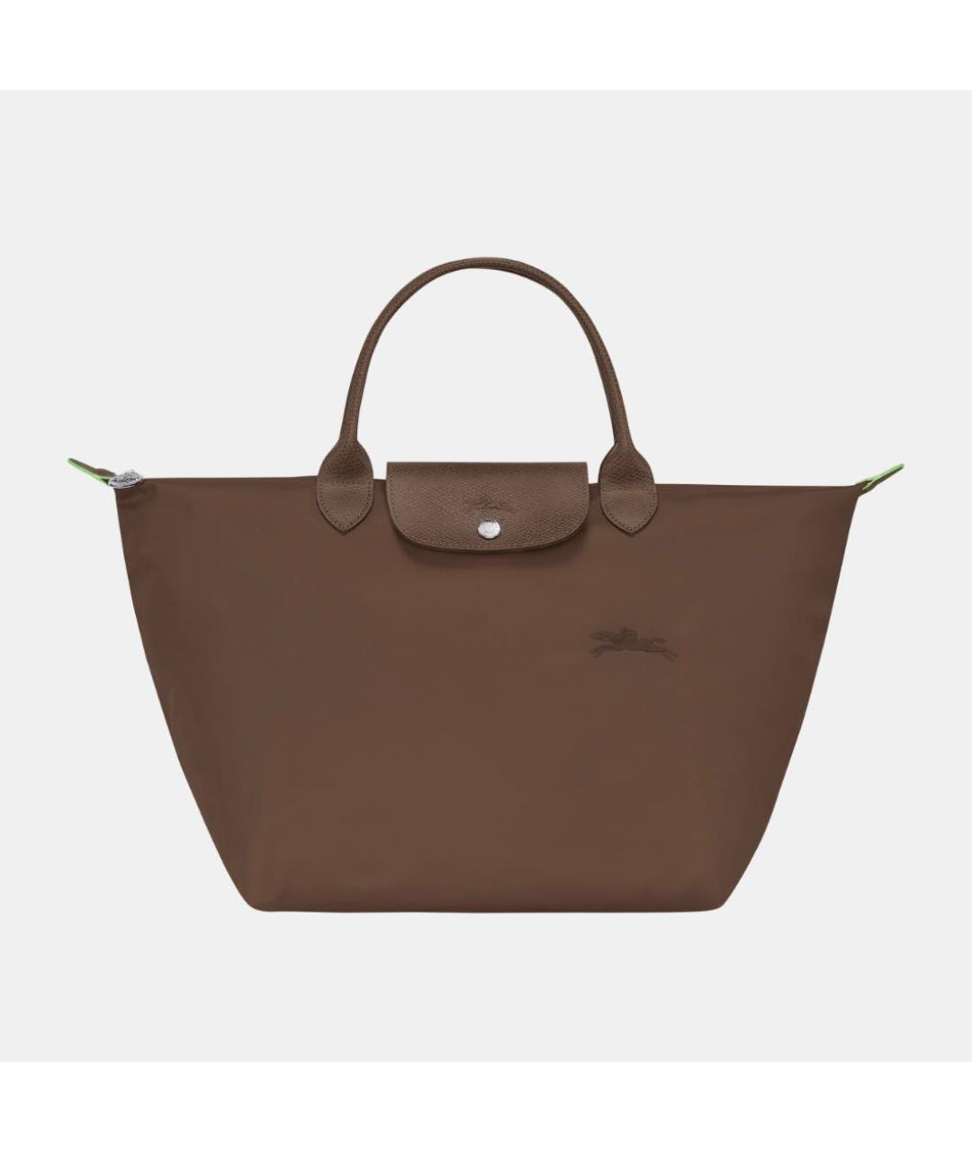 LONGCHAMP Коричневая тканевая сумка тоут, фото 7