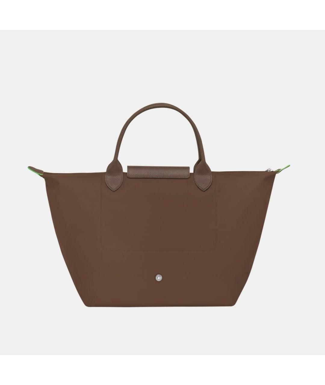 LONGCHAMP Коричневая тканевая сумка тоут, фото 3