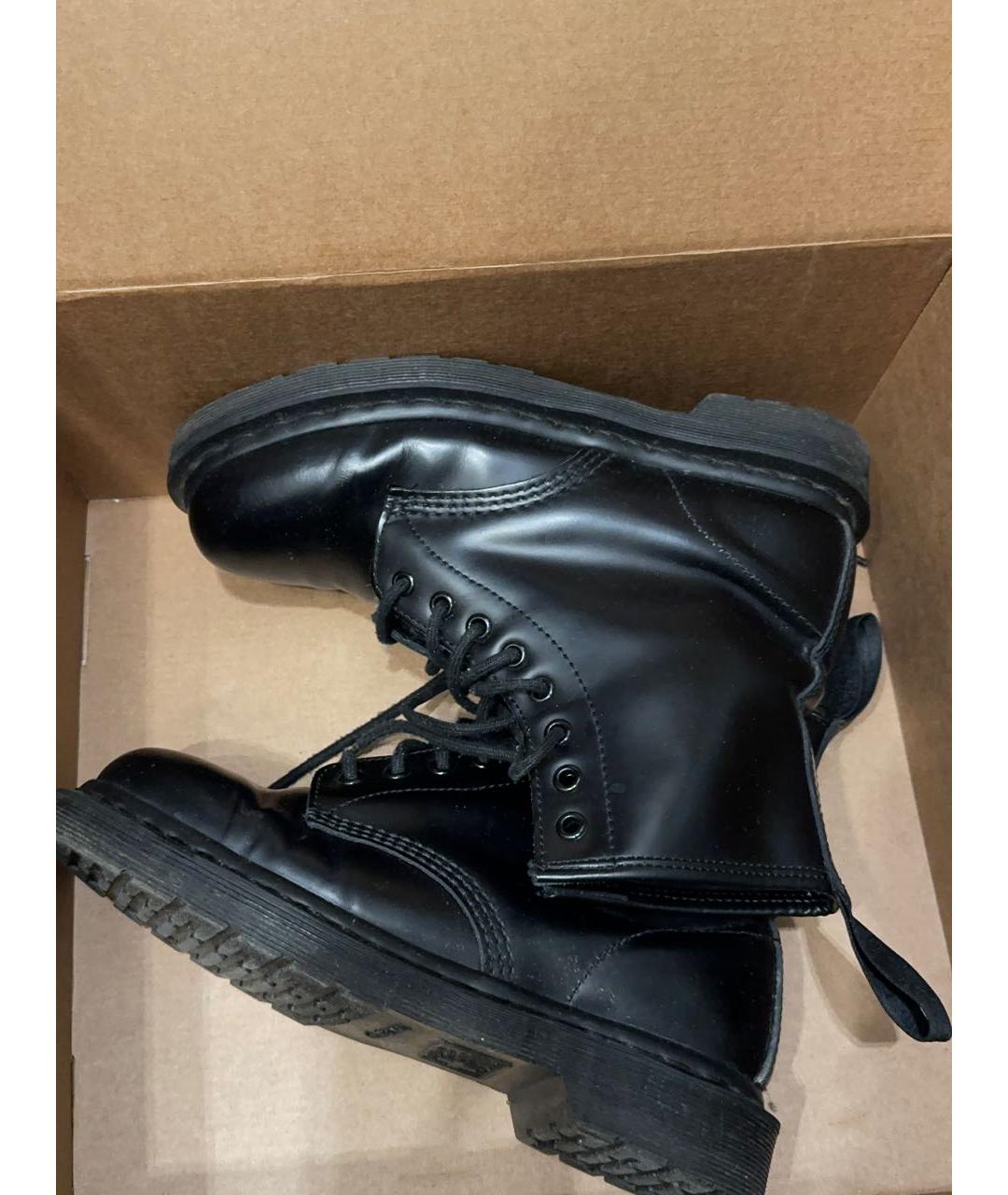 DR. MARTENS Черные кожаные ботинки, фото 7