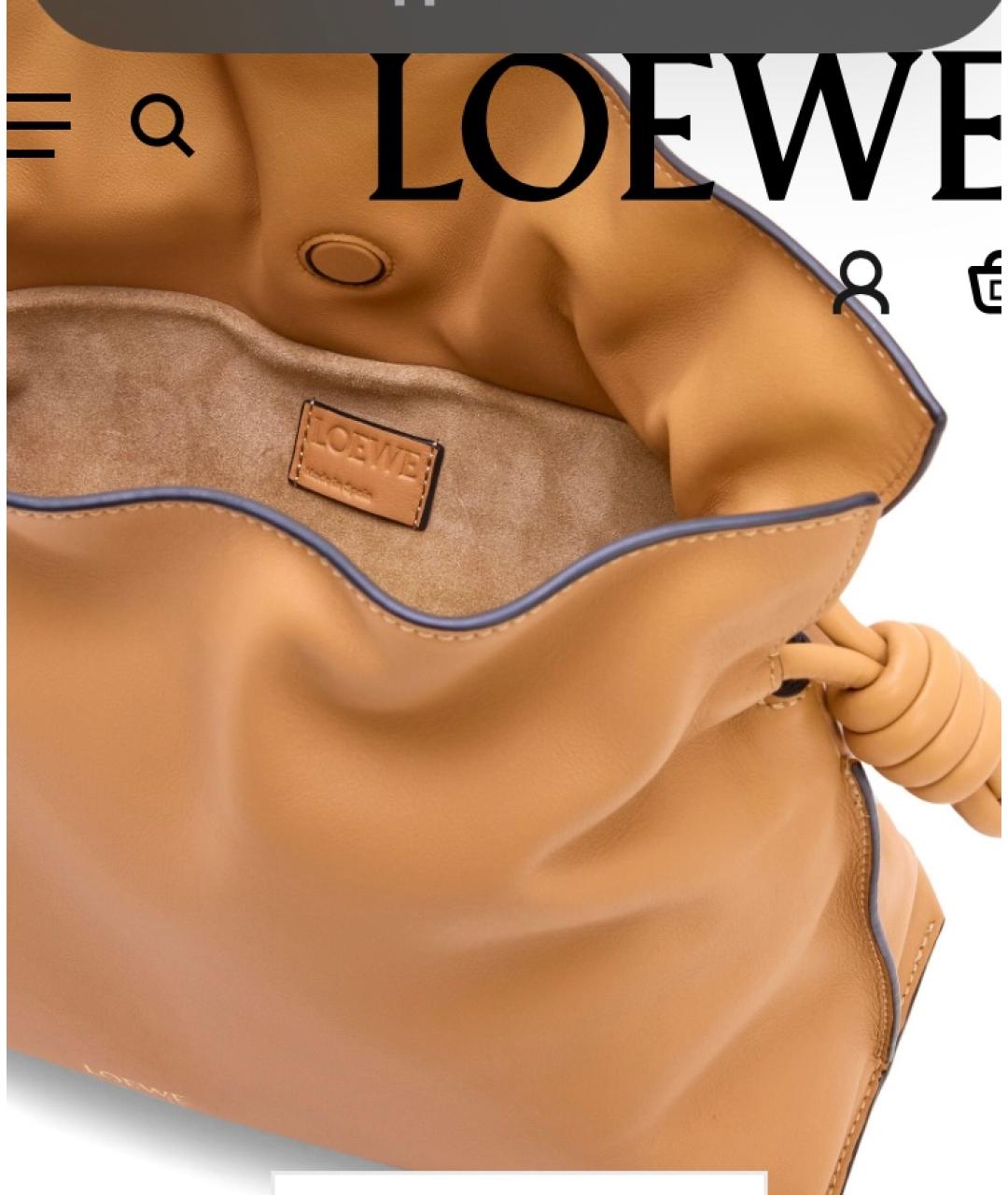 LOEWE Оранжевая кожаная сумка через плечо, фото 5