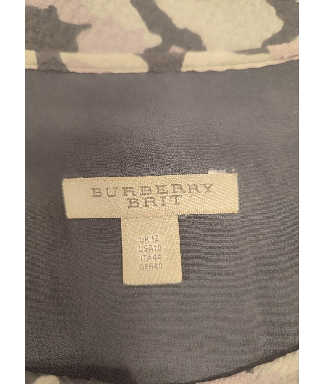 BURBERRY Розовое шелковое повседневное платье, фото 3