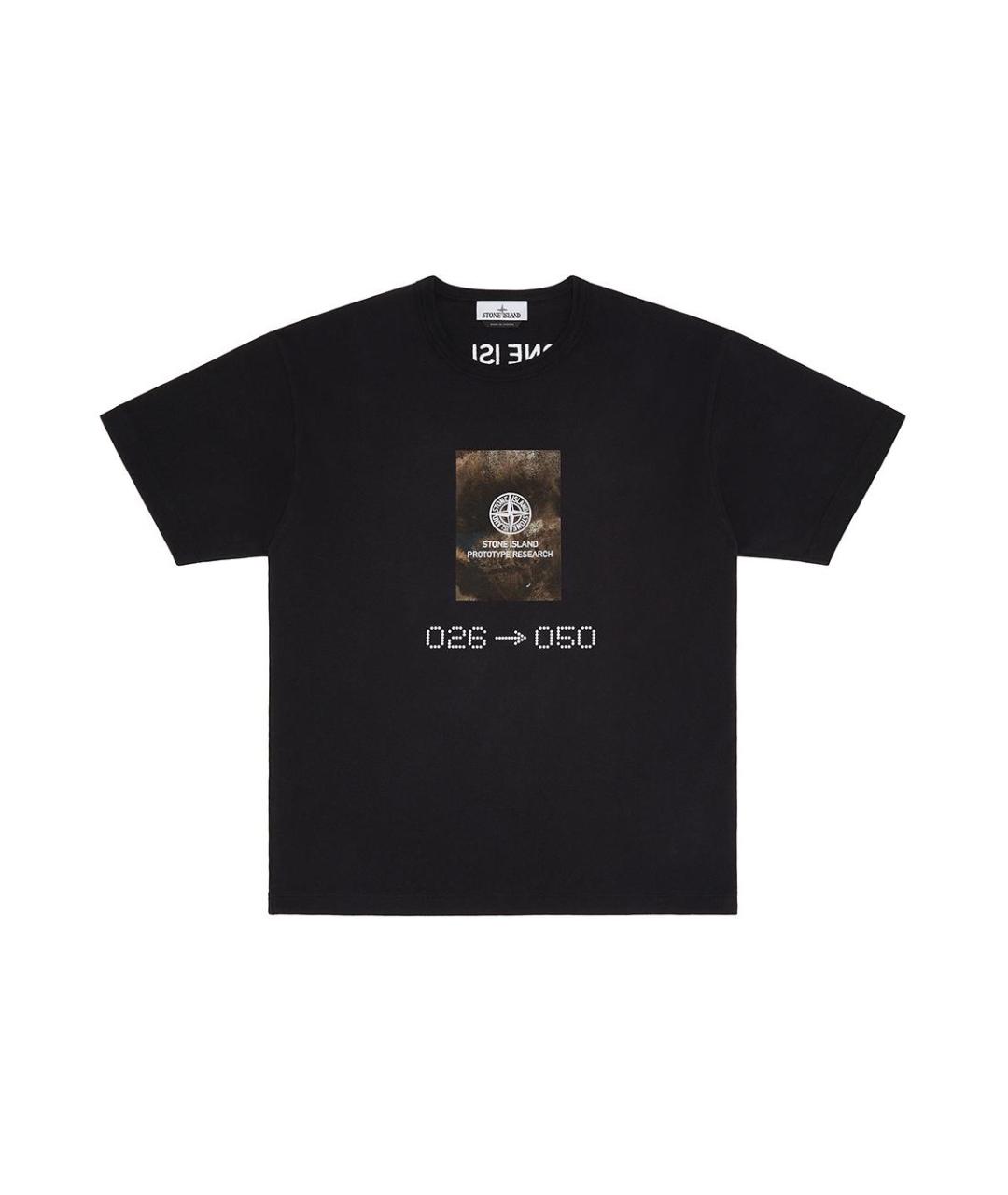 STONE ISLAND Черная футболка, фото 1