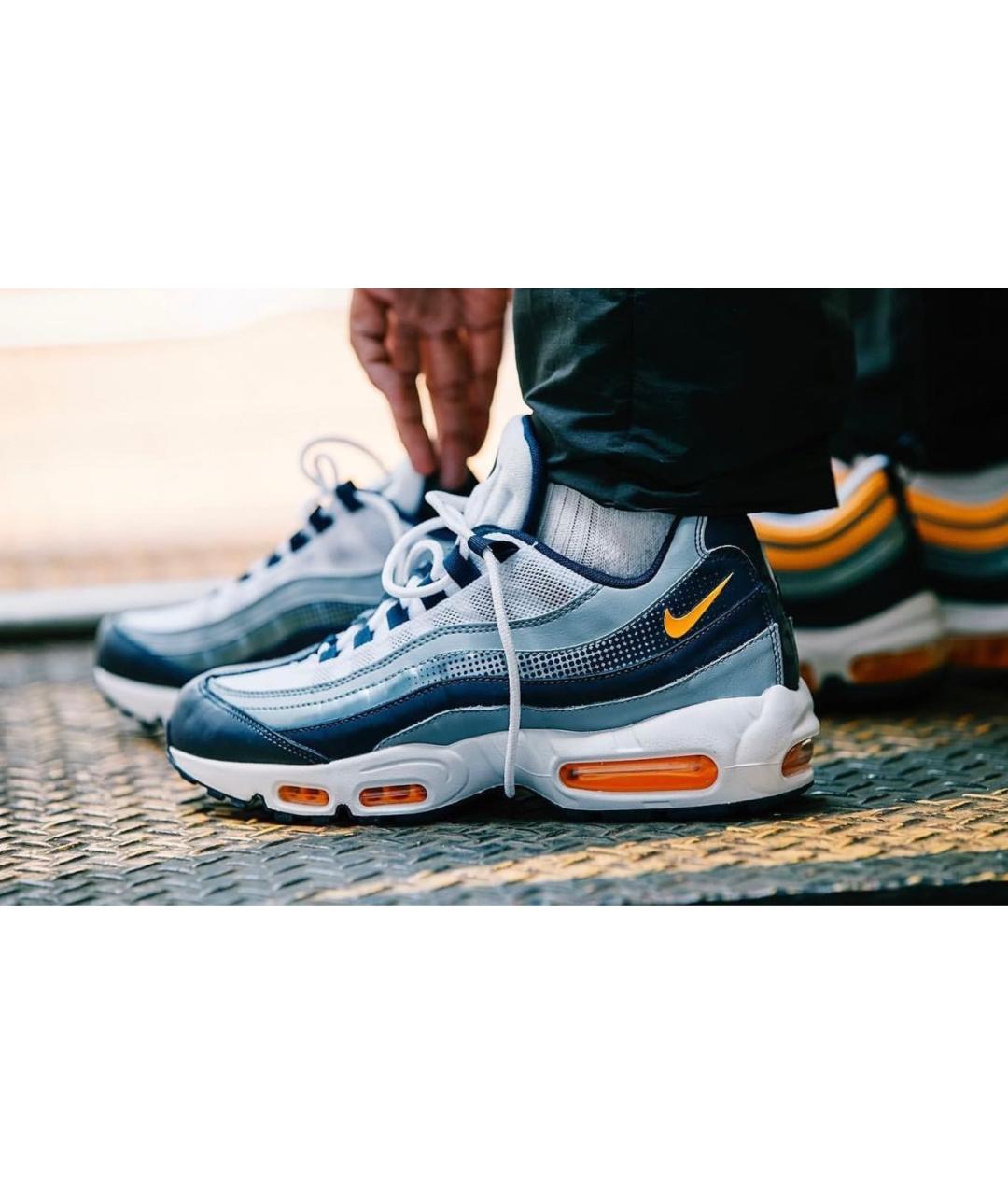NIKE Синие текстильные низкие кроссовки / кеды, фото 5