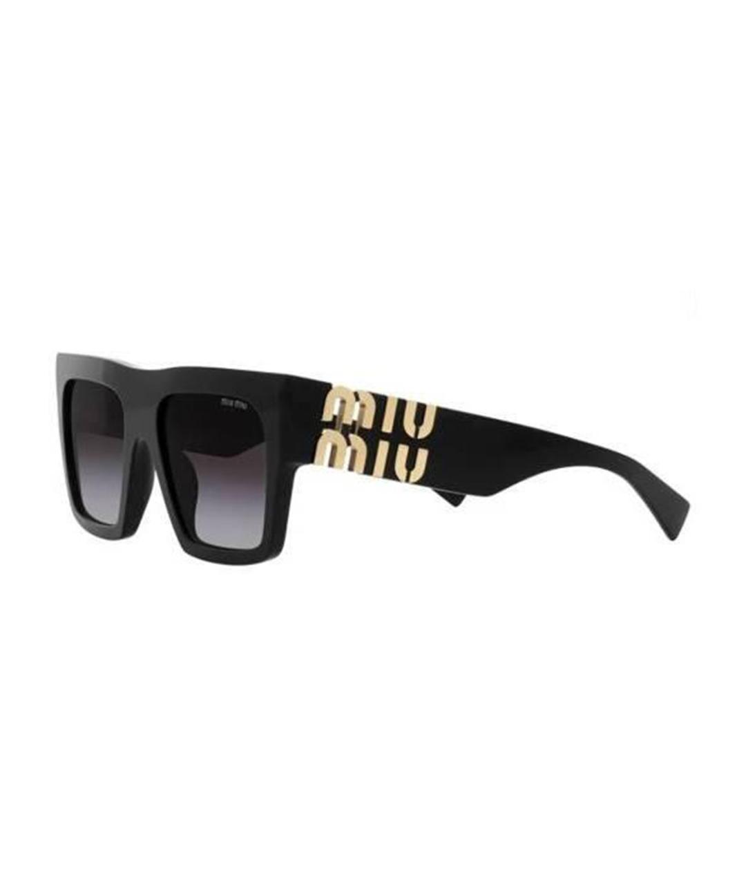 MIU MIU Черные пластиковые солнцезащитные очки, фото 2