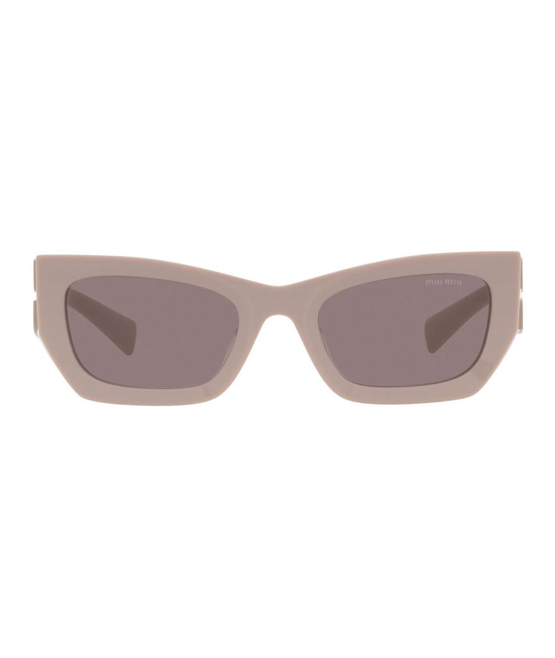 MIU MIU Розовые пластиковые солнцезащитные очки, фото 3