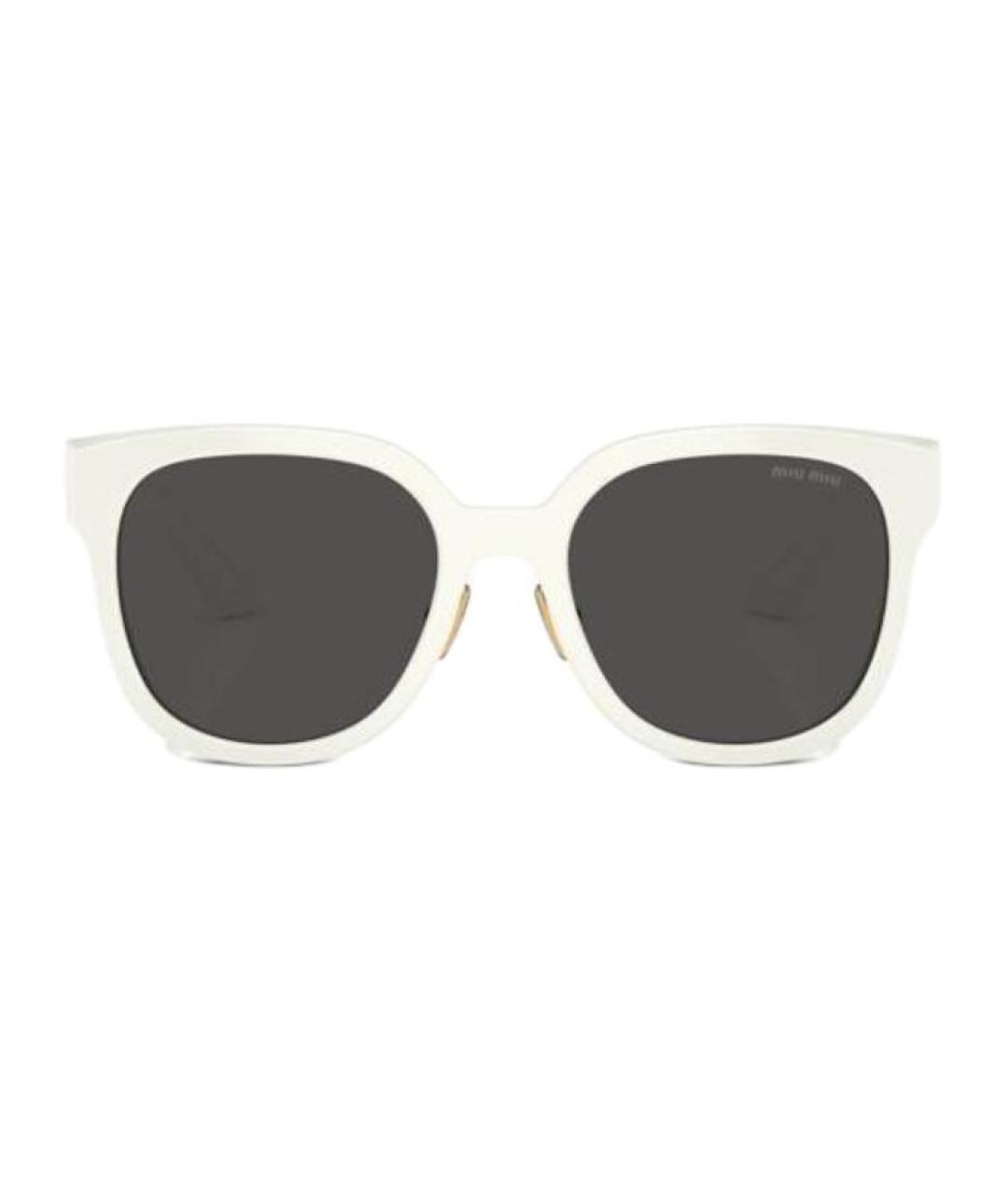 MIU MIU Белые пластиковые солнцезащитные очки, фото 1