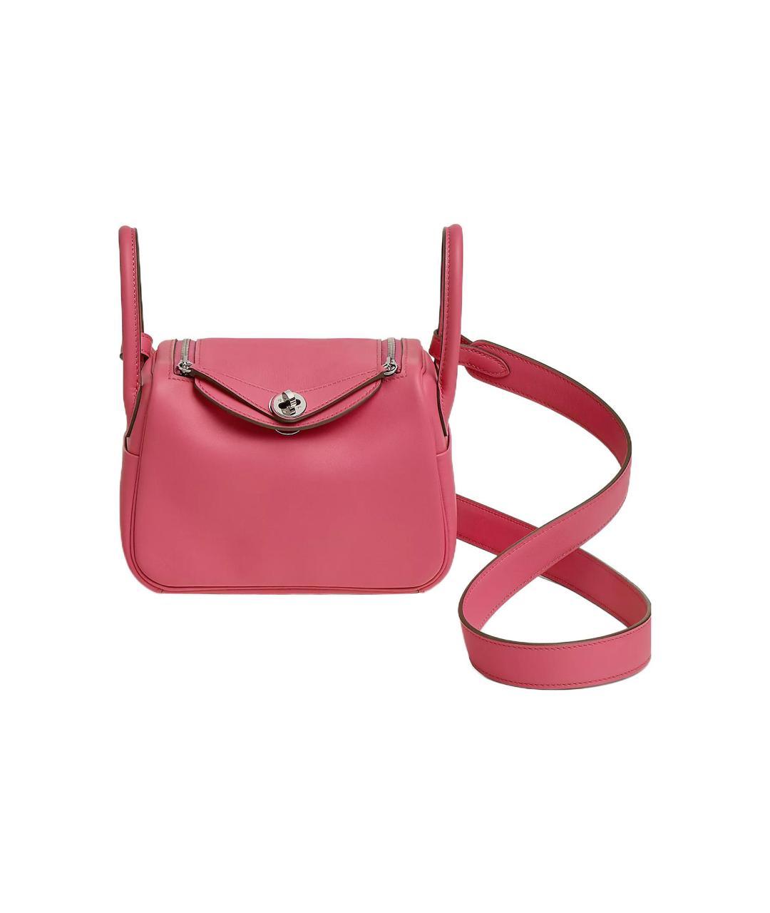 HERMES Розовая кожаная сумка через плечо, фото 1