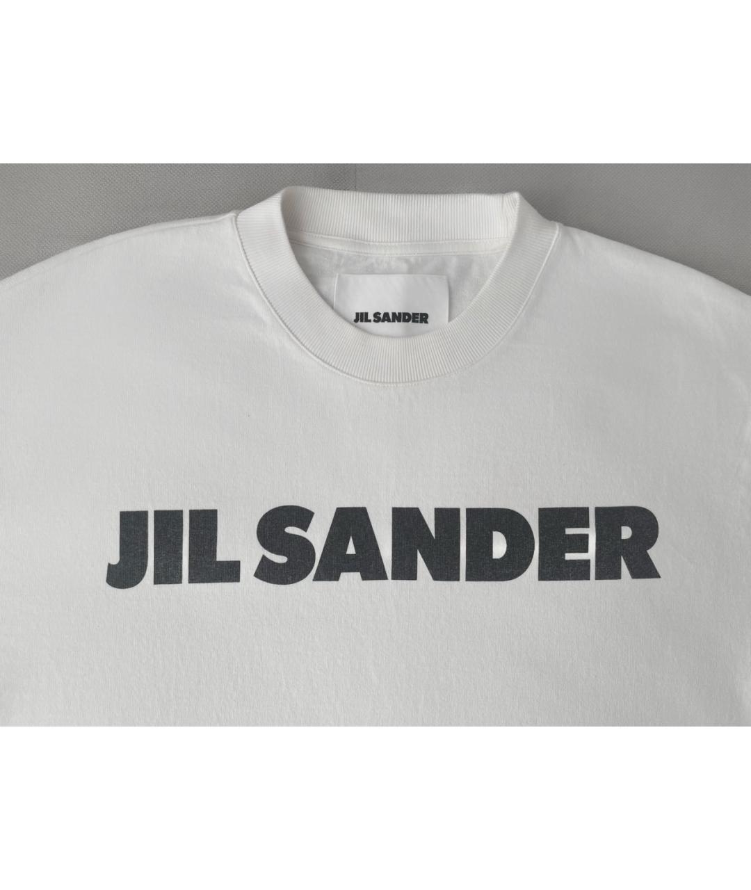 JIL SANDER Белая хлопковая футболка, фото 2