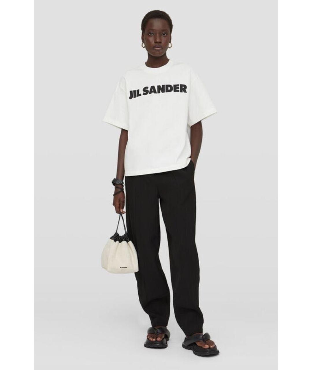 JIL SANDER Белая хлопковая футболка, фото 4