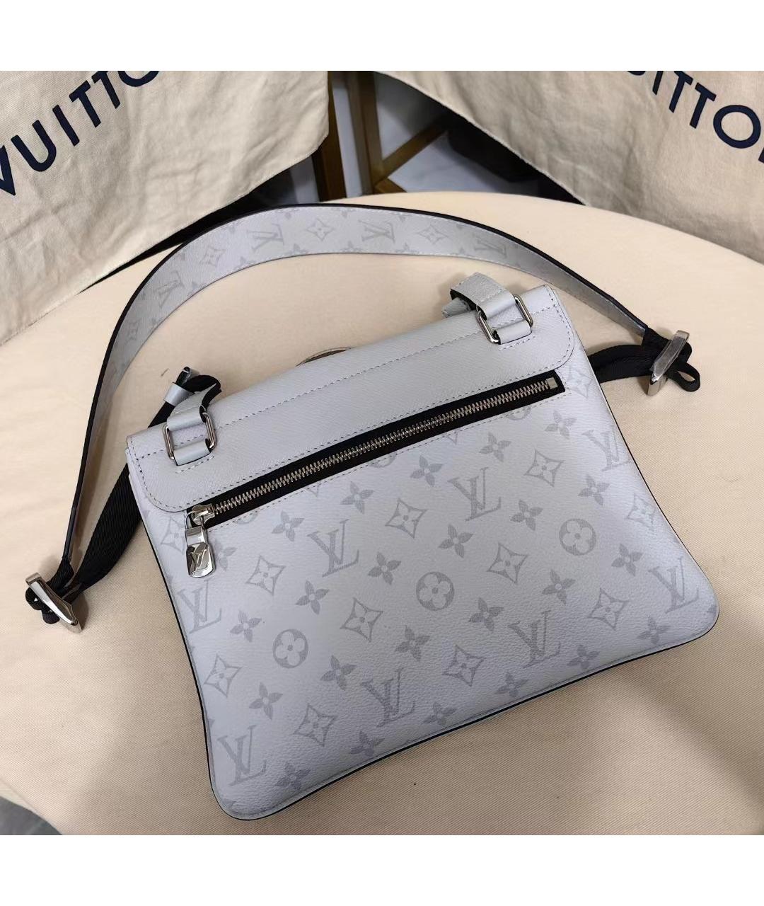 LOUIS VUITTON Белая кожаная сумка через плечо, фото 2