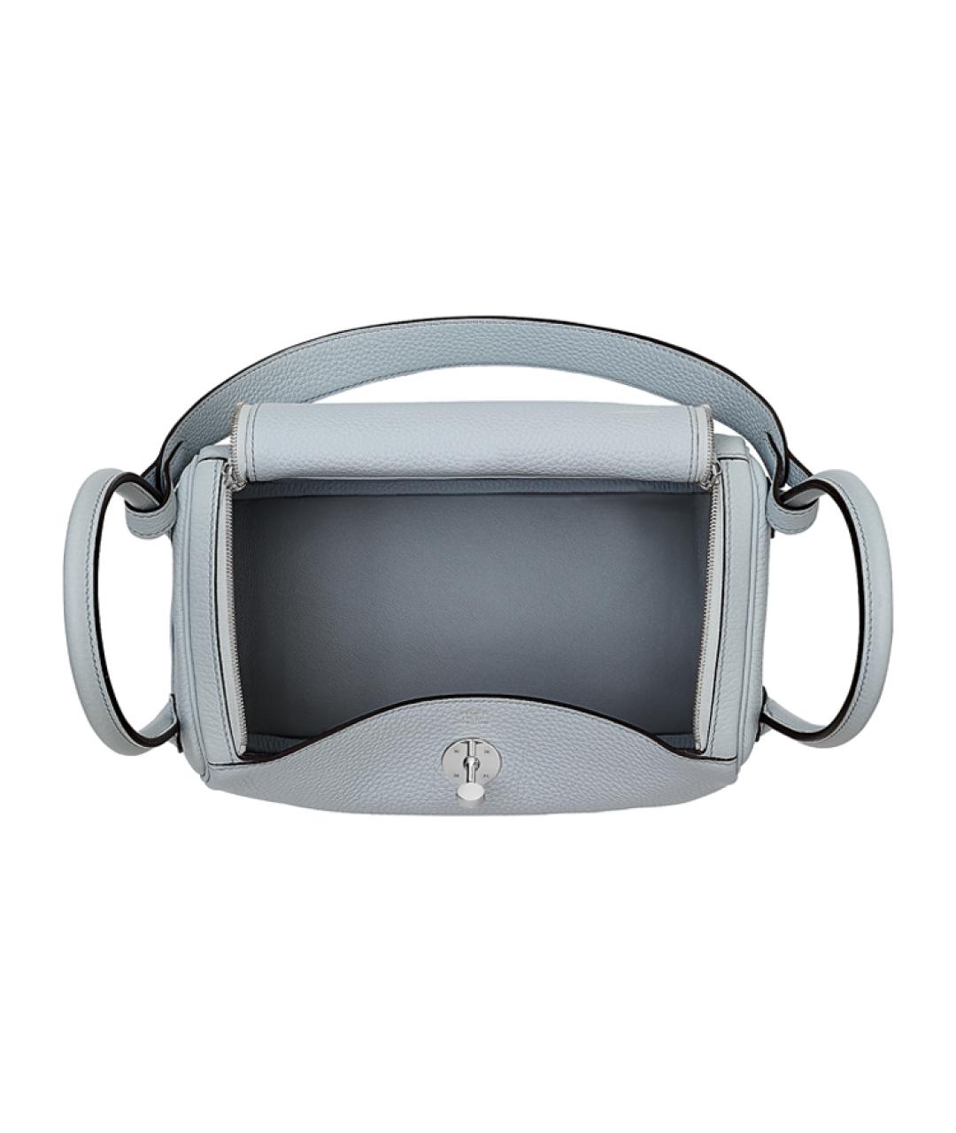 HERMES Голубая кожаная сумка через плечо, фото 4