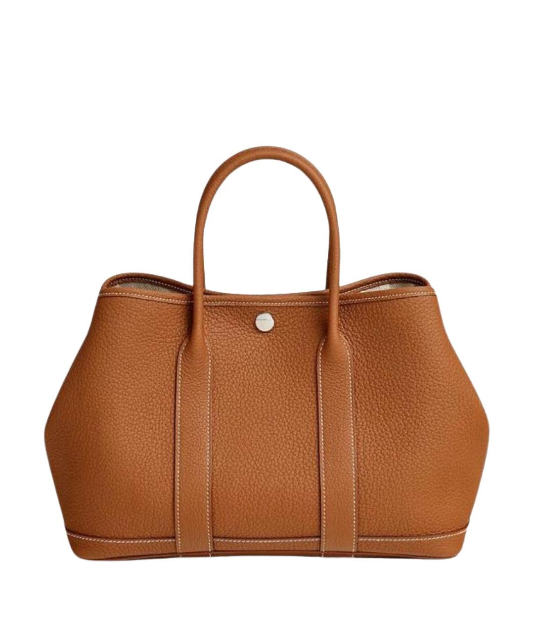 HERMES Коричневая кожаная сумка через плечо, фото 1