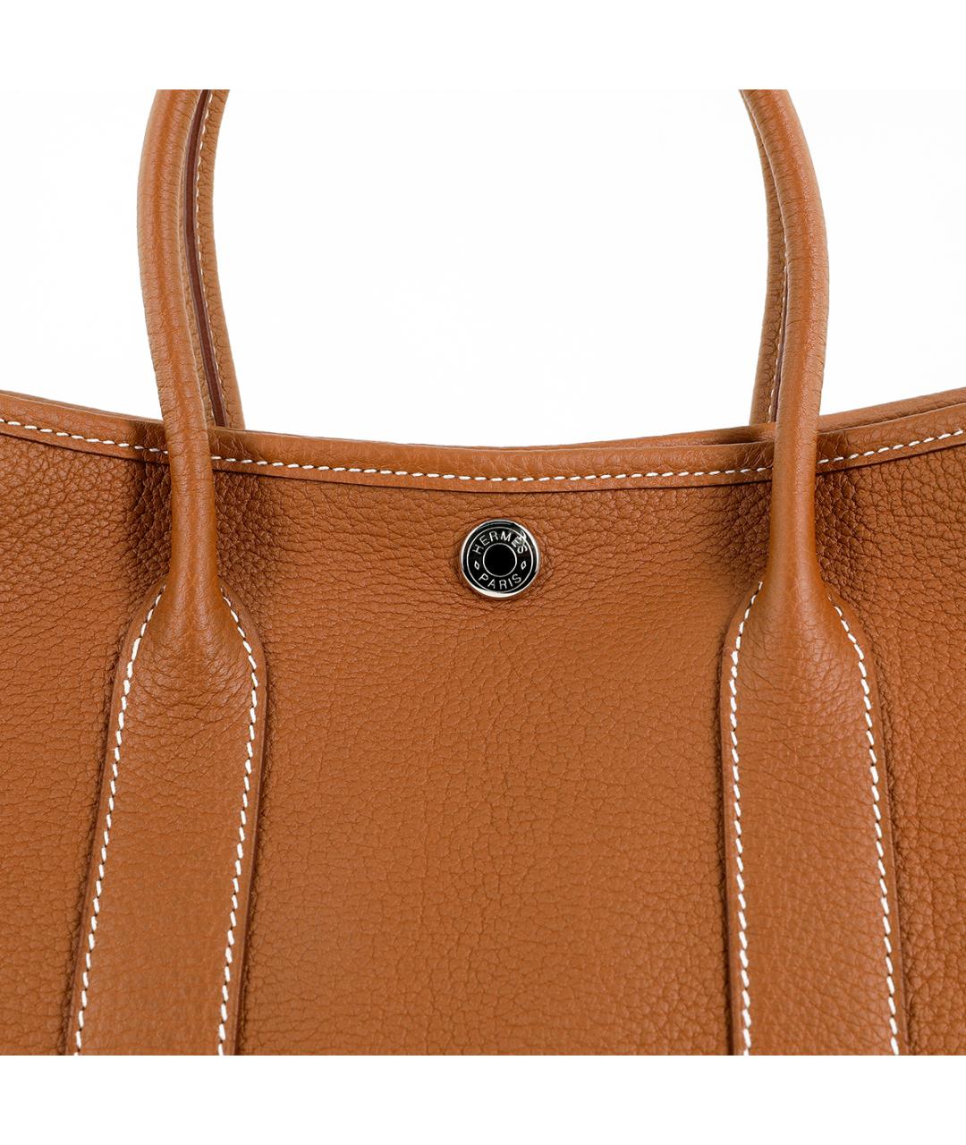 HERMES Коричневая кожаная сумка через плечо, фото 6