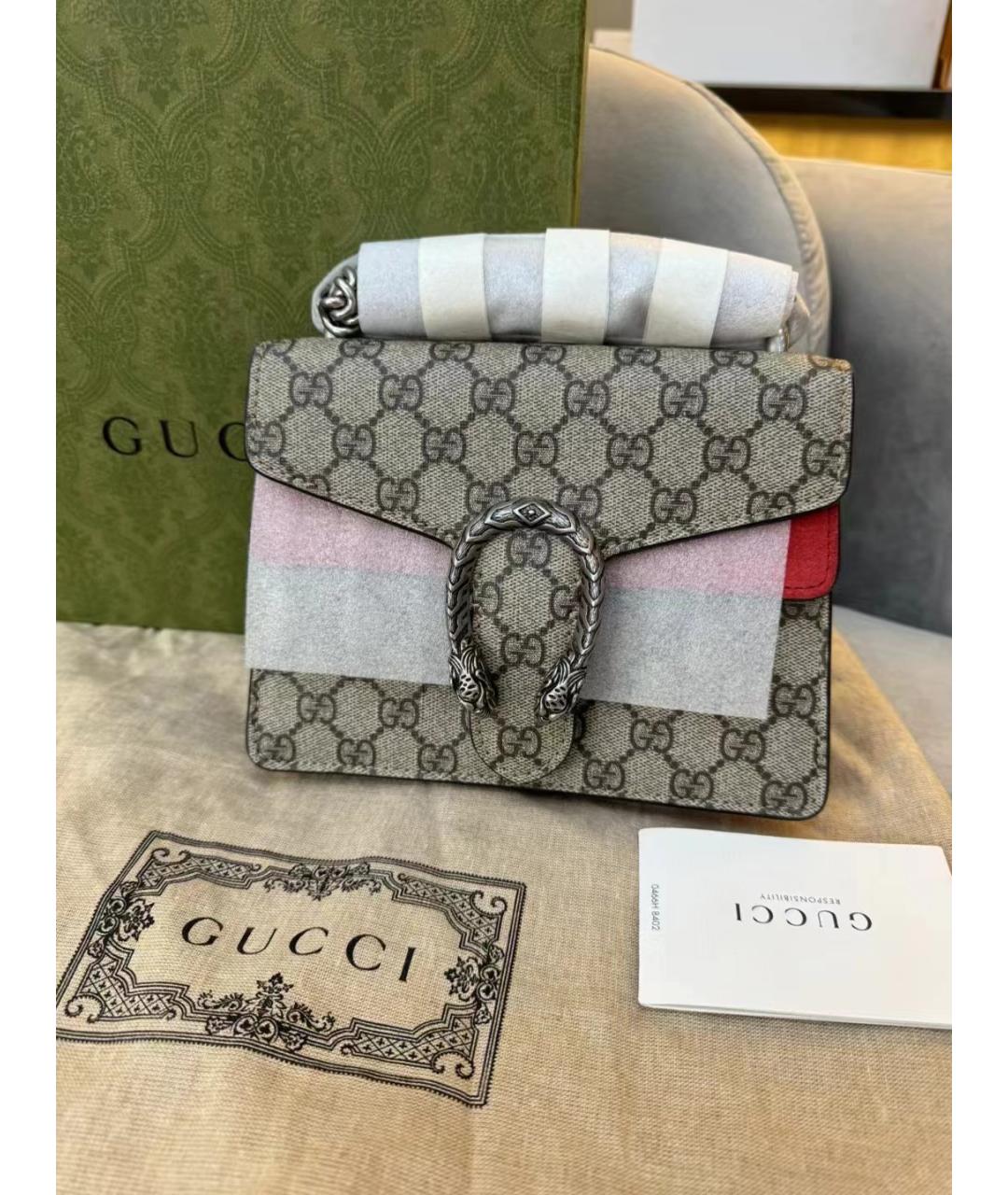 GUCCI Серая сумка через плечо, фото 7