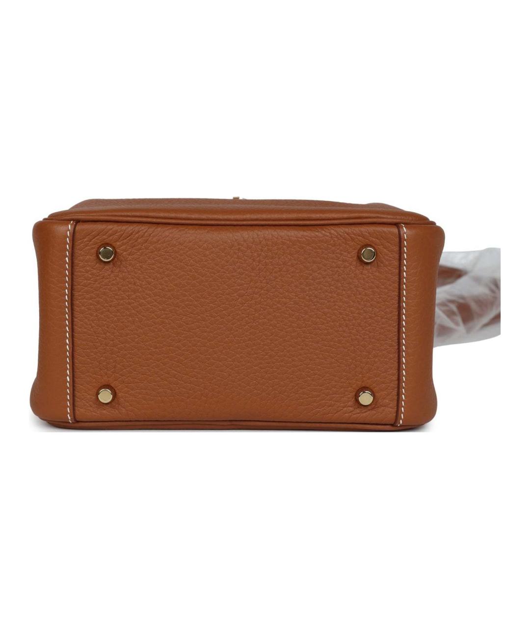 HERMES Коричневая кожаная сумка через плечо, фото 6