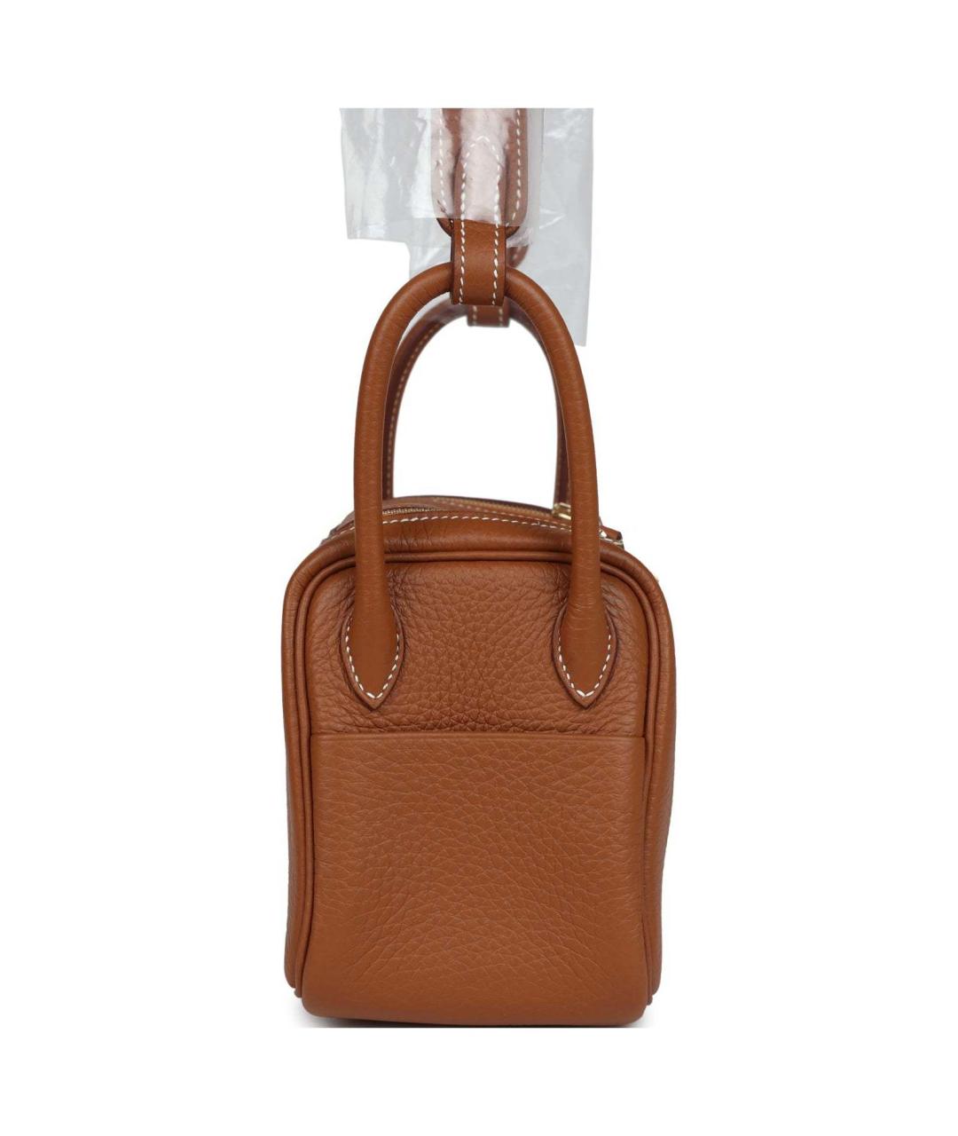 HERMES Коричневая кожаная сумка через плечо, фото 4