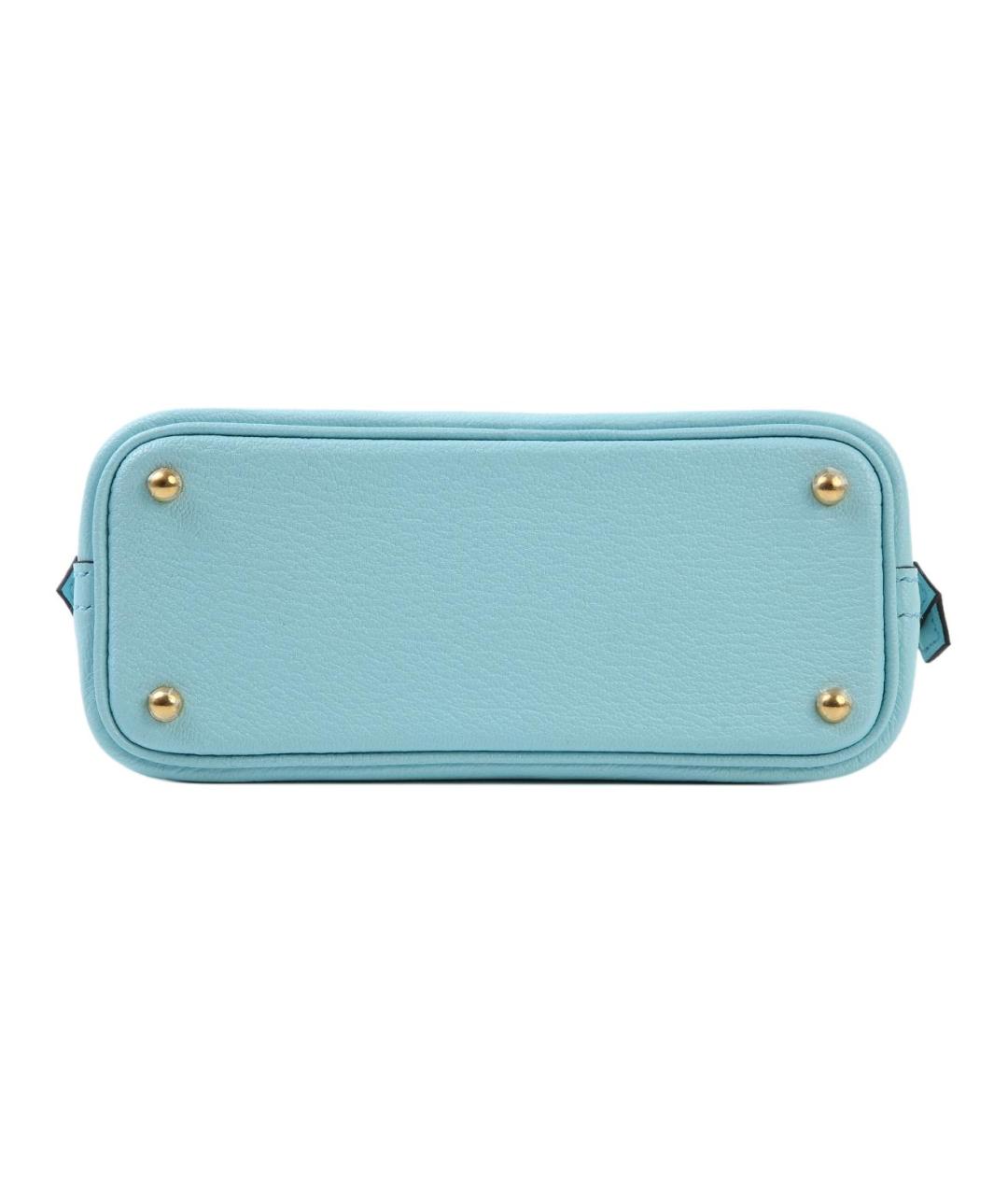 HERMES Голубая кожаная сумка через плечо, фото 6