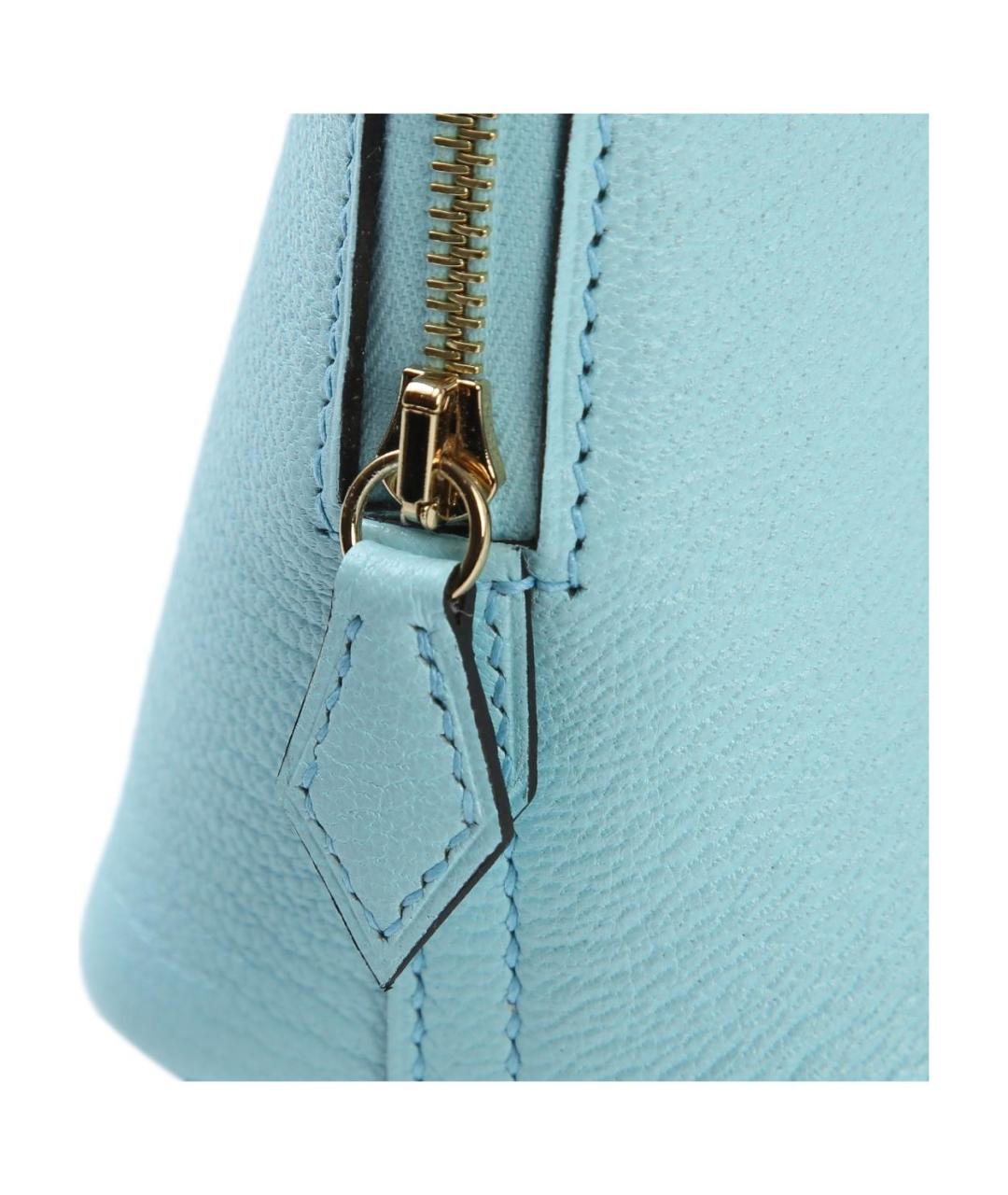 HERMES Голубая кожаная сумка через плечо, фото 7