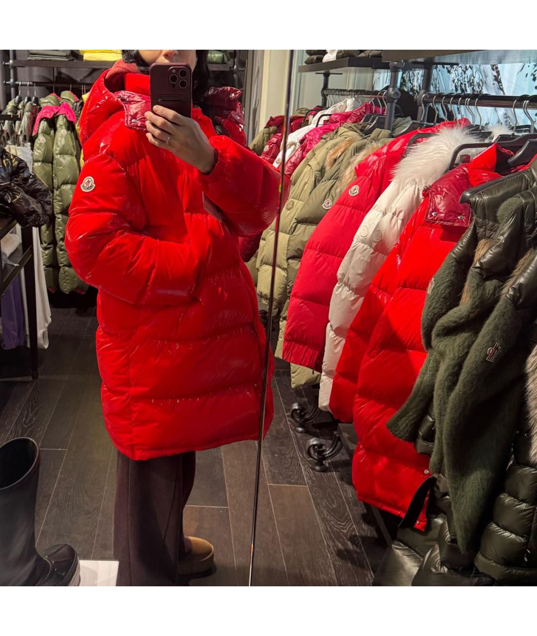 MONCLER Красный пуховик, фото 7