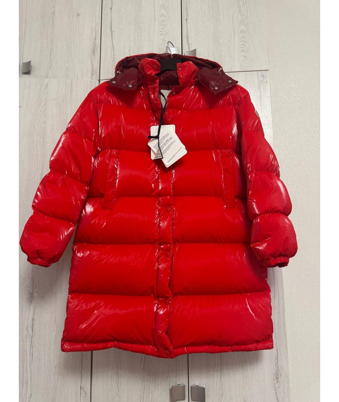 MONCLER Красный пуховик, фото 9