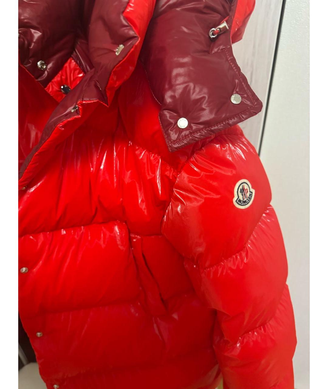 MONCLER Красный пуховик, фото 3