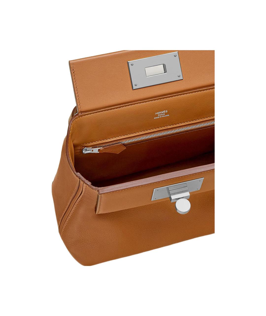 HERMES Коричневая кожаная сумка через плечо, фото 4