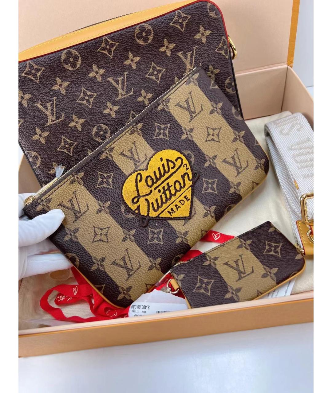 LOUIS VUITTON Коричневая сумка через плечо, фото 3