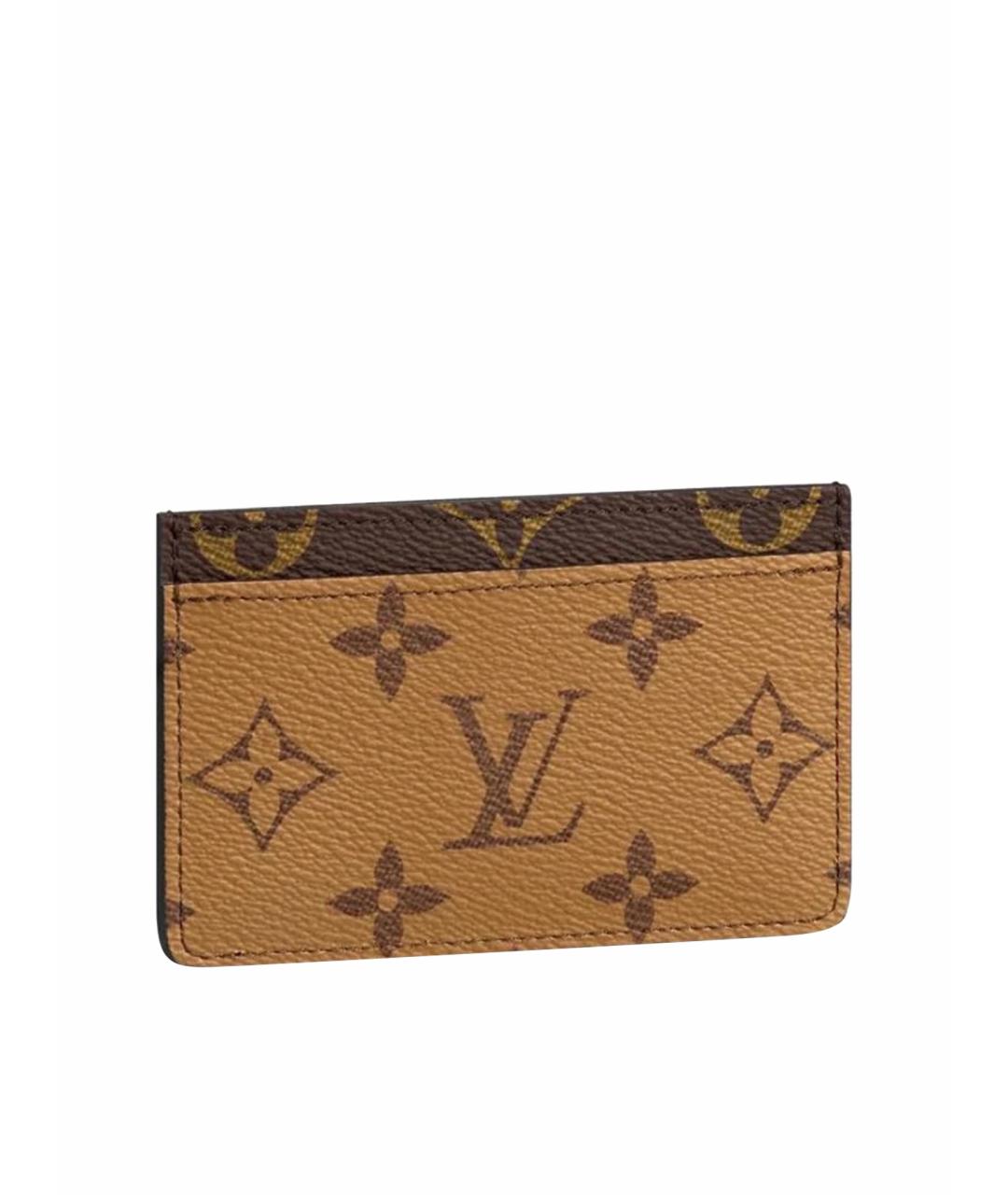 LOUIS VUITTON Коричневый кардхолдер, фото 1