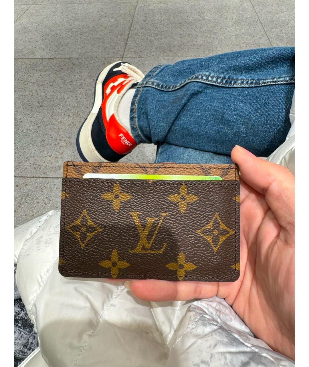 LOUIS VUITTON Коричневый кардхолдер, фото 6