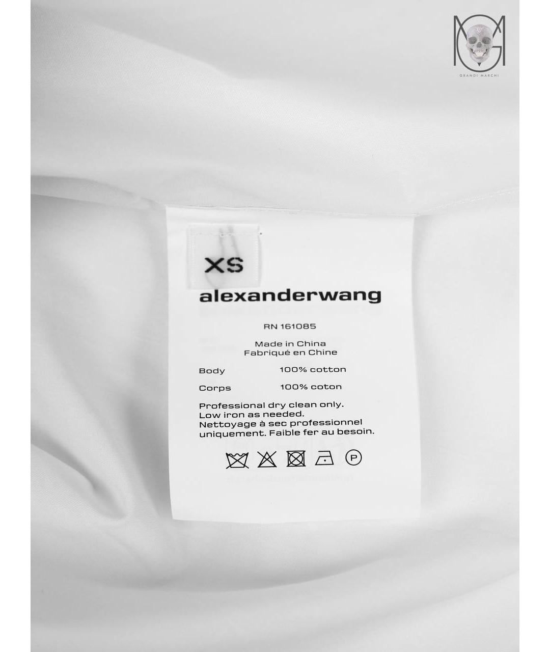 ALEXANDER WANG Белая хлопковая рубашка, фото 6