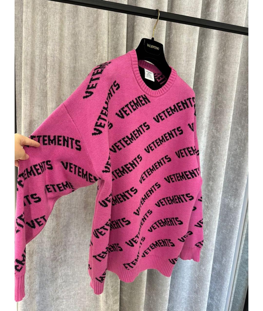 VETEMENTS Розовый шерстяной джемпер / свитер, фото 2