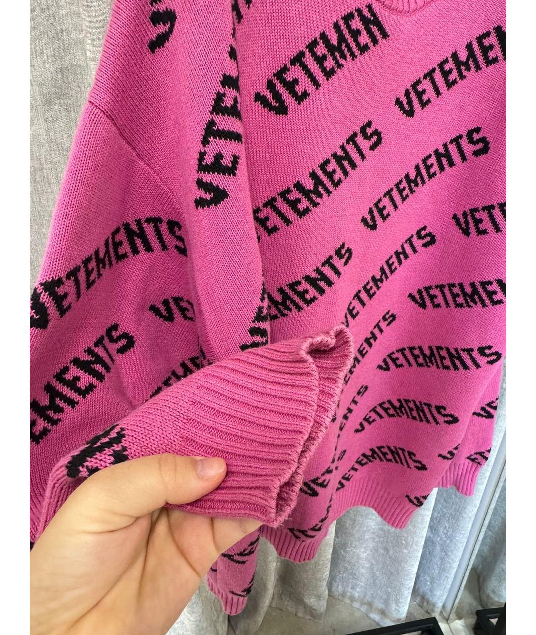 VETEMENTS Розовый шерстяной джемпер / свитер, фото 6