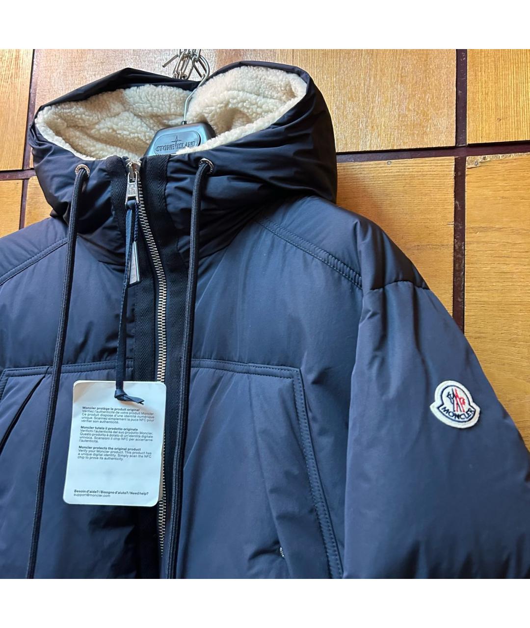 MONCLER Темно-синяя парка, фото 3