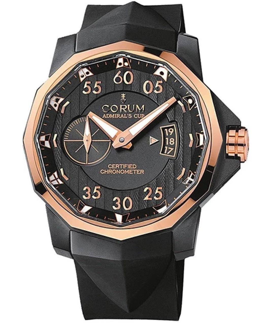 Corum Черные часы из желтого золота, фото 2