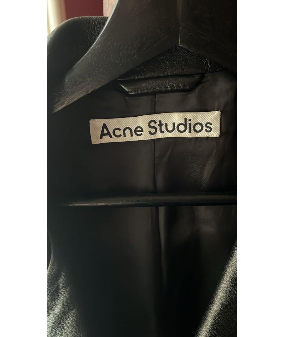 ACNE STUDIOS Черная кожаная куртка, фото 2