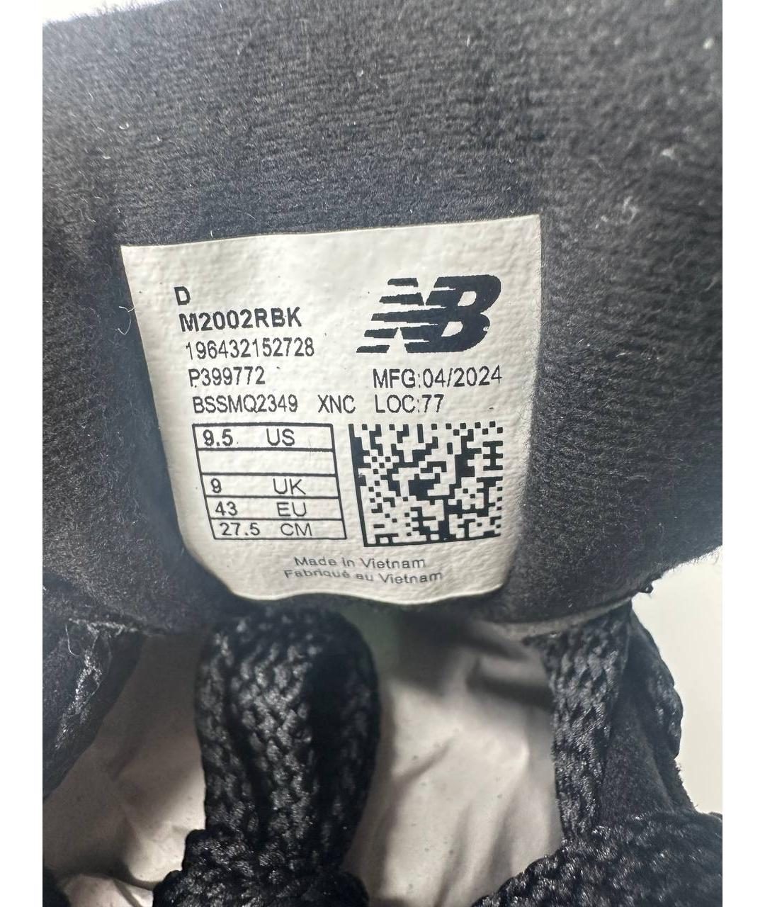 NEW BALANCE Черные замшевые низкие кроссовки / кеды, фото 6