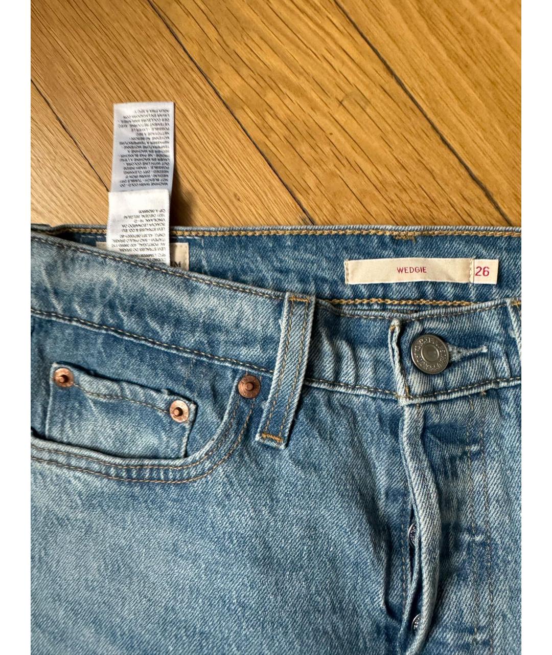 LEVI'S Синие хлопко-эластановые джинсы слим, фото 3