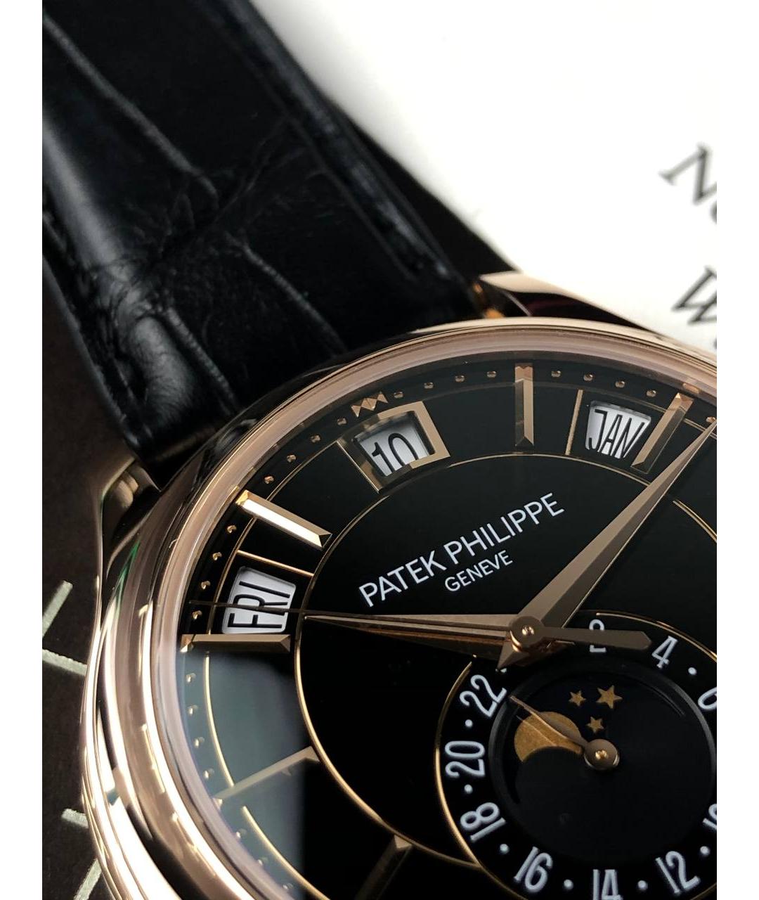 PATEK PHILIPPE Черные часы из розового золота, фото 5