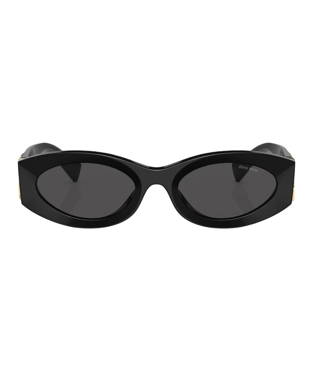 MIU MIU Черные пластиковые солнцезащитные очки, фото 2