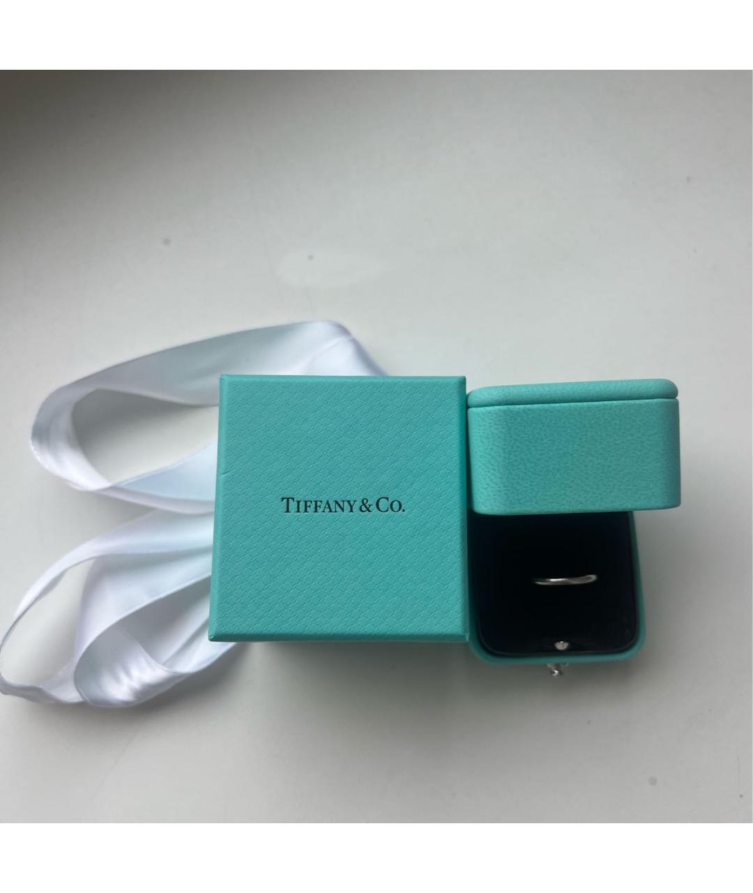 TIFFANY&CO Серебряное платиновое кольцо, фото 4