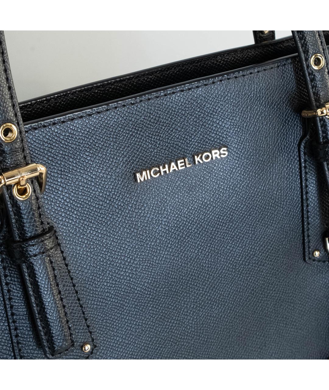 MICHAEL KORS Черная кожаная сумка тоут, фото 4