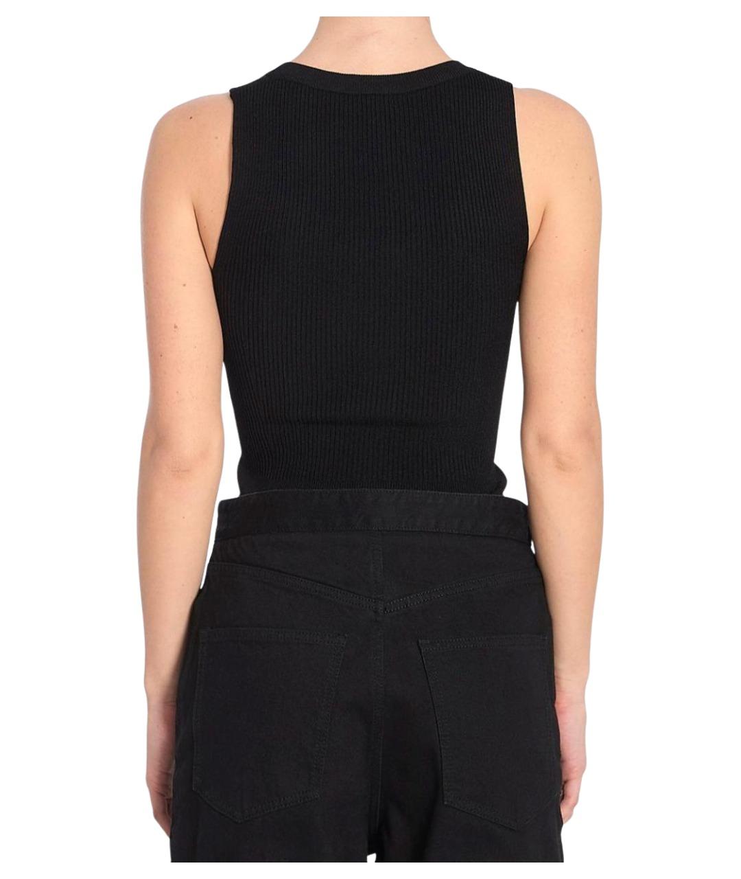 ALAIA Черная вискозная майка, фото 3