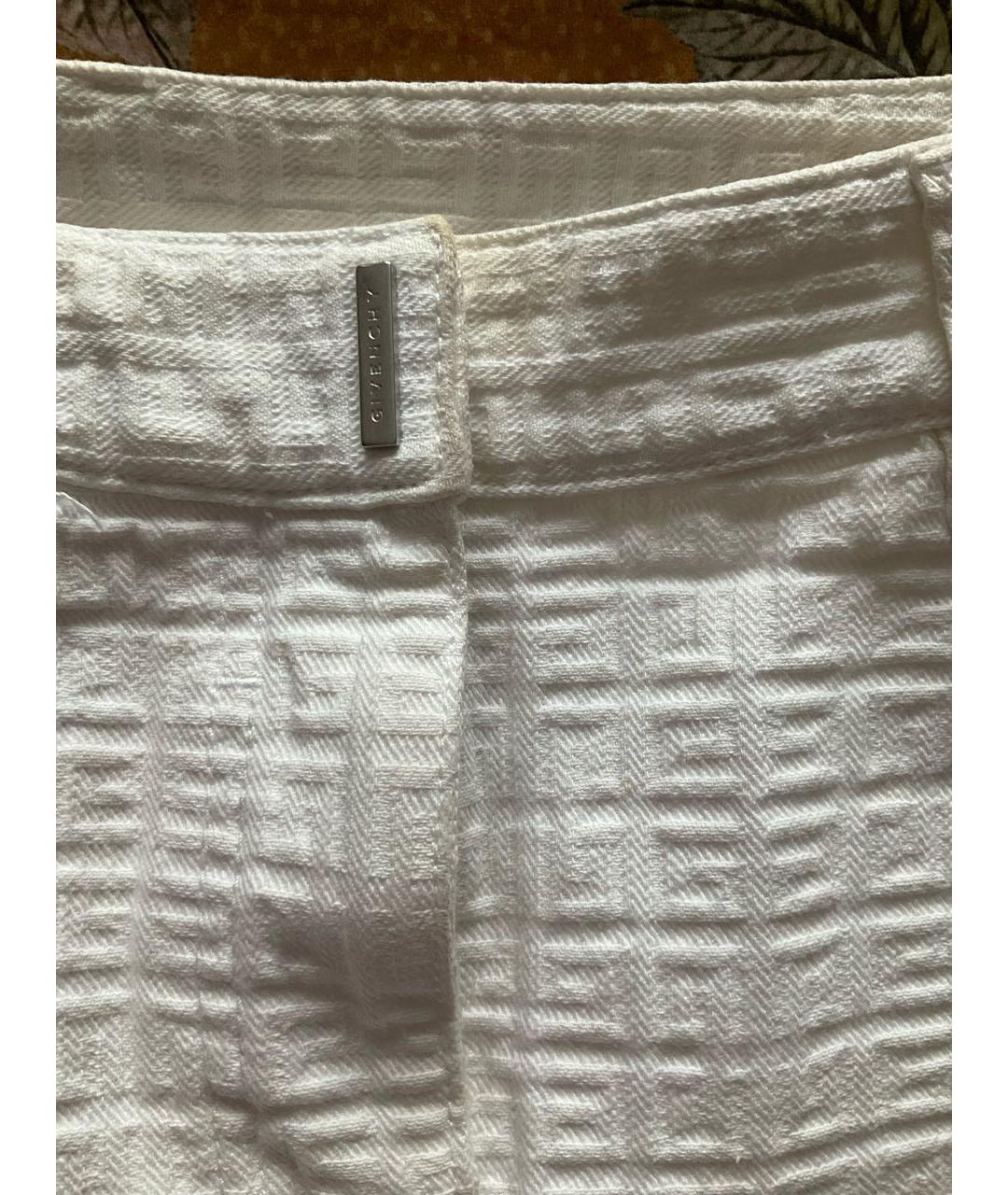 GIVENCHY Белые хлопковые прямые джинсы, фото 5