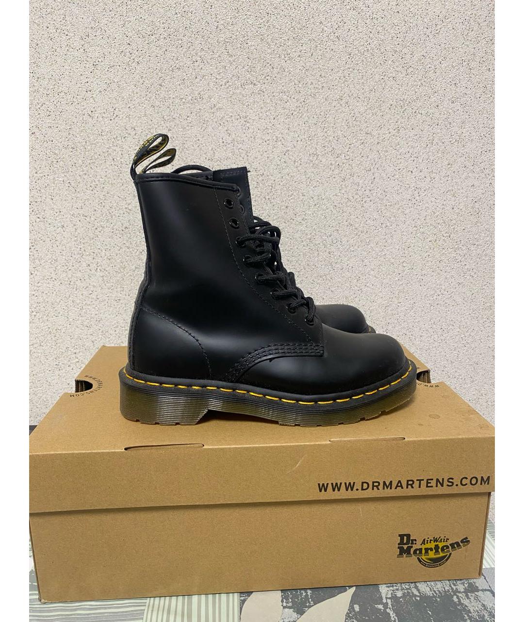 DR. MARTENS Черные кожаные ботинки, фото 5