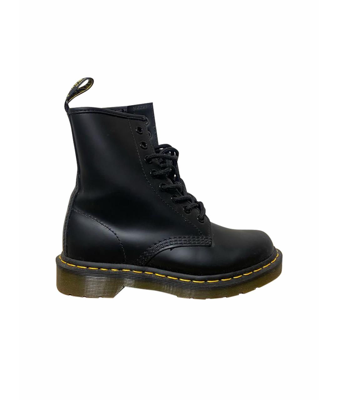 DR. MARTENS Черные кожаные ботинки, фото 1