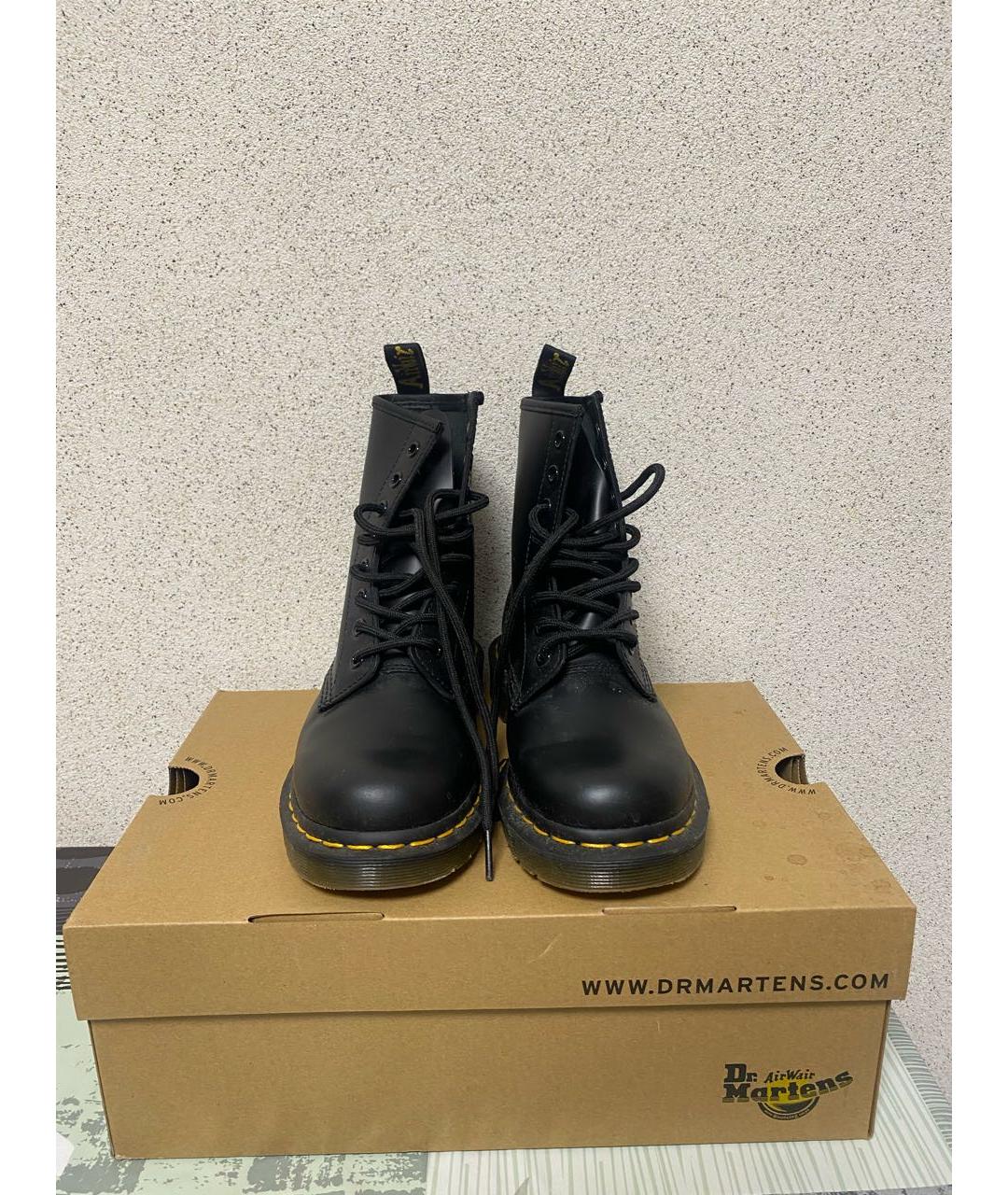 DR. MARTENS Черные кожаные ботинки, фото 2