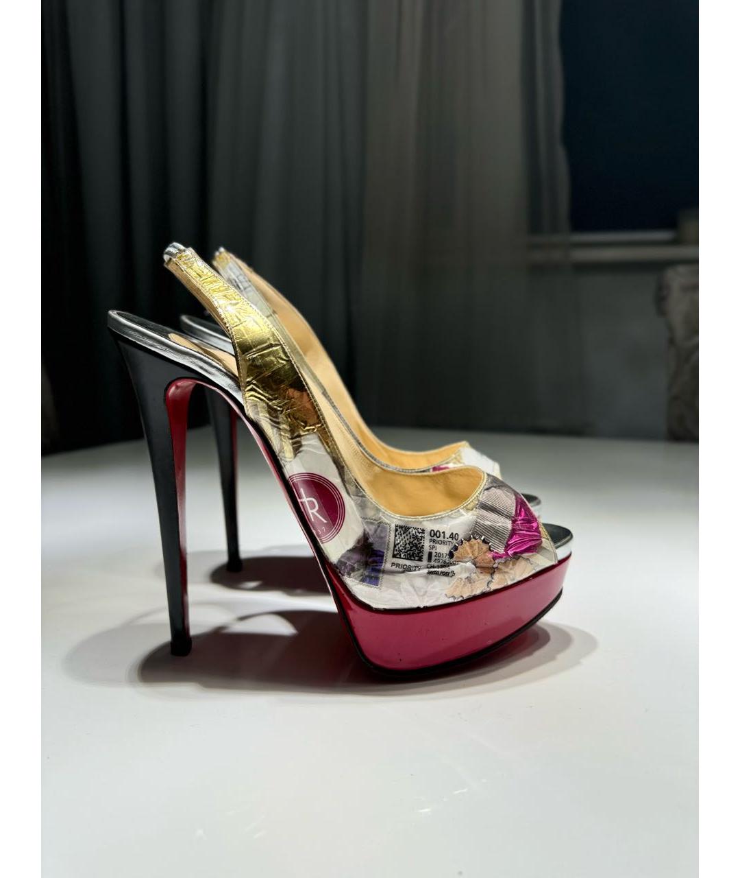 CHRISTIAN LOUBOUTIN Мульти босоножки из лакированной кожи, фото 9