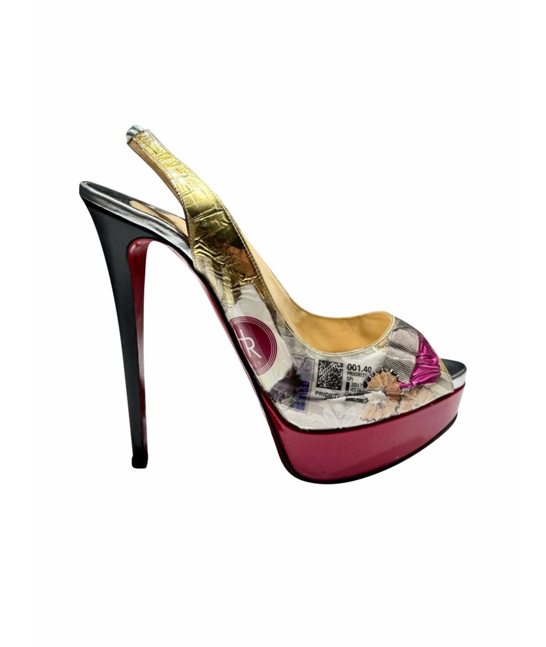 CHRISTIAN LOUBOUTIN Мульти босоножки из лакированной кожи, фото 1