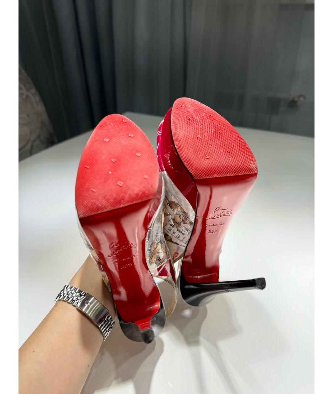 CHRISTIAN LOUBOUTIN Мульти босоножки из лакированной кожи, фото 8